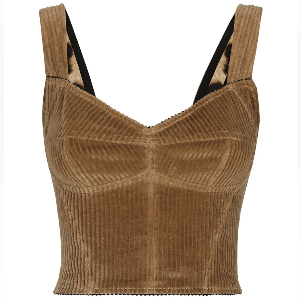 DOLCE & GABBANA CORDUROY BUSTIER TOP BRAND NEW